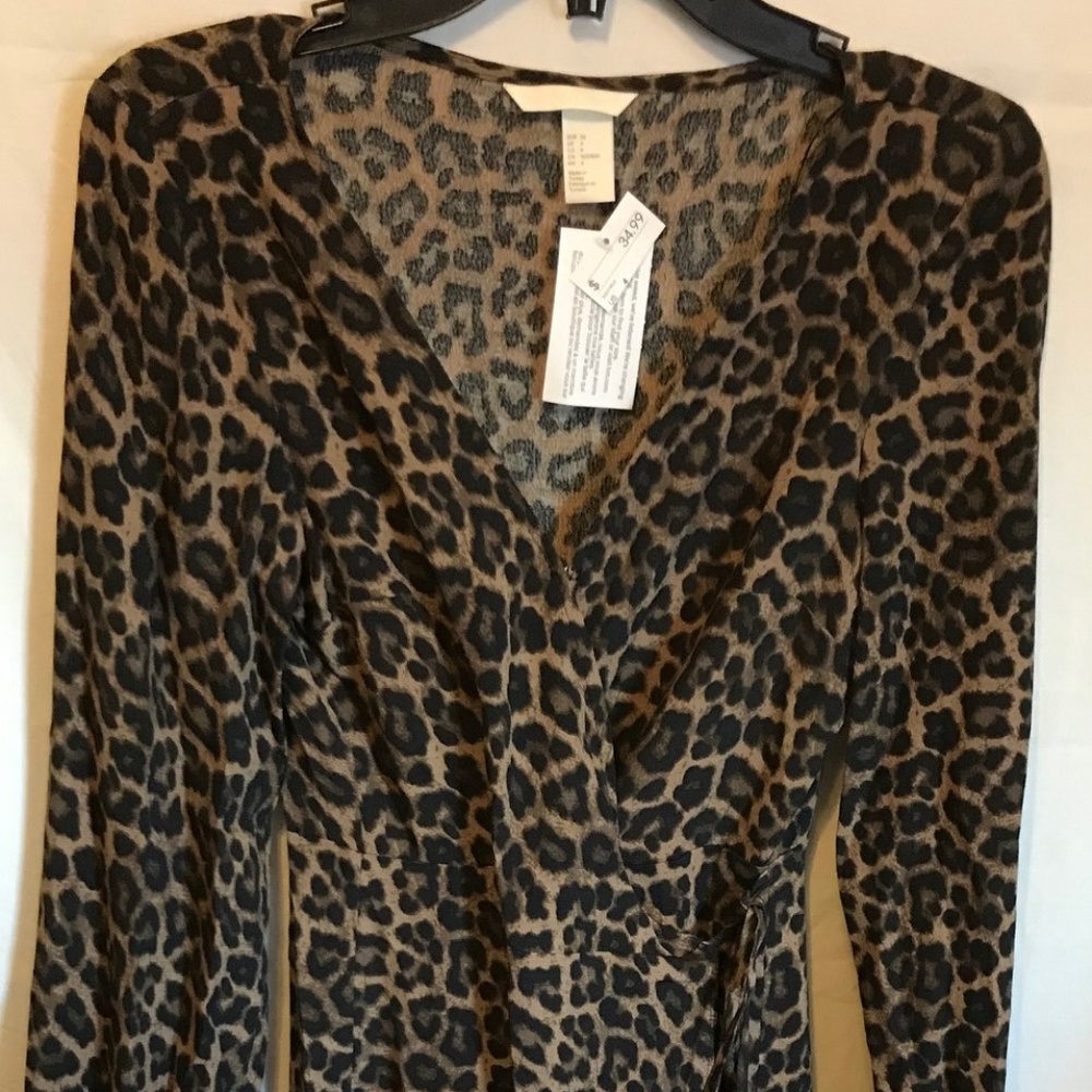 H&M Leopard Print Wrap Dress